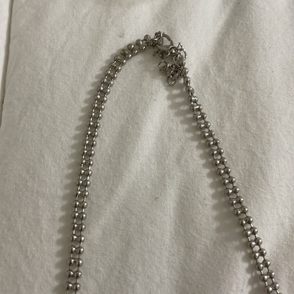 Vintage Rhinestones Bib Necklace Clear Prong Set Stones Formal Elegant Necklace - Picture 4 of 5